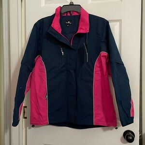 Women's pink and navy THE WEATHER CO jacket. Size S. NWT
